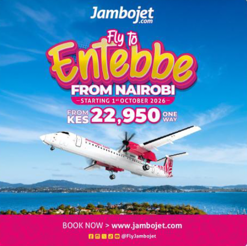 Jambojet returns to Nairobi–Entebbe route, amid growing regional demand 1 Jambojet returns to Nairobi–Entebbe route, amid growing regional demand