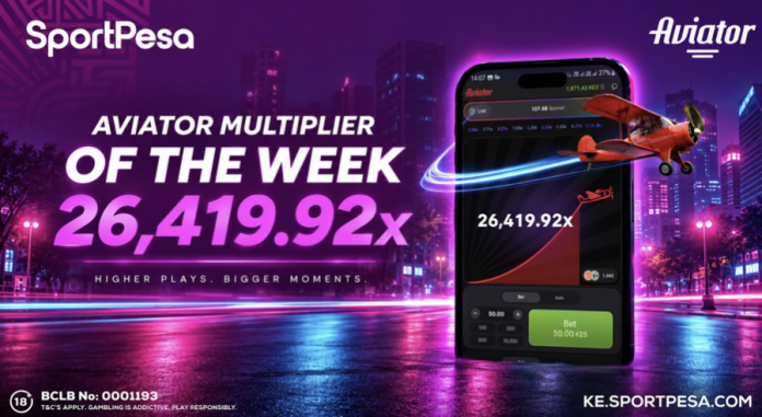 SportPesa Aviator multiplier hits massive 26,419.92x