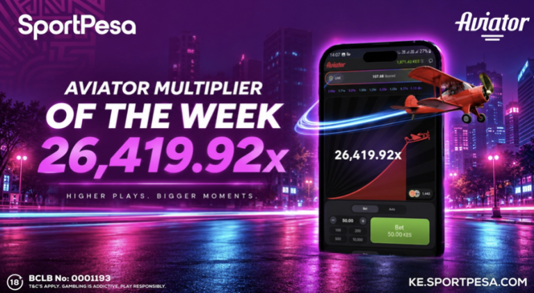 SportPesa Aviator multiplier hits massive 26,419.92x