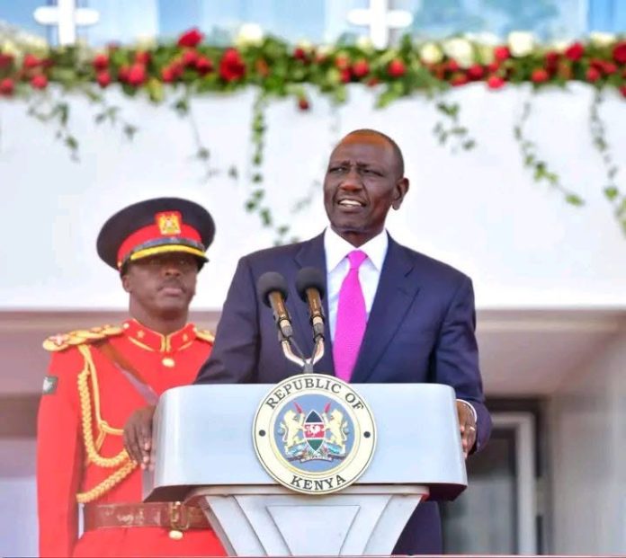 President William Ruto announces proposed PAYE tax relief, land stamp duty exemption, mobile phone import duty removal and 50,000 internships during Mashujaa Day 2026 in Eldoret.