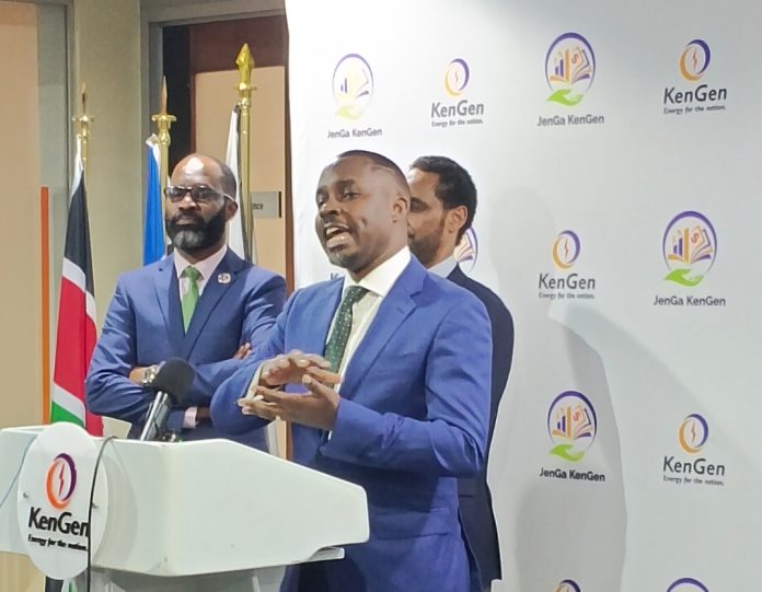 Acting CEO KenGen during the launch.